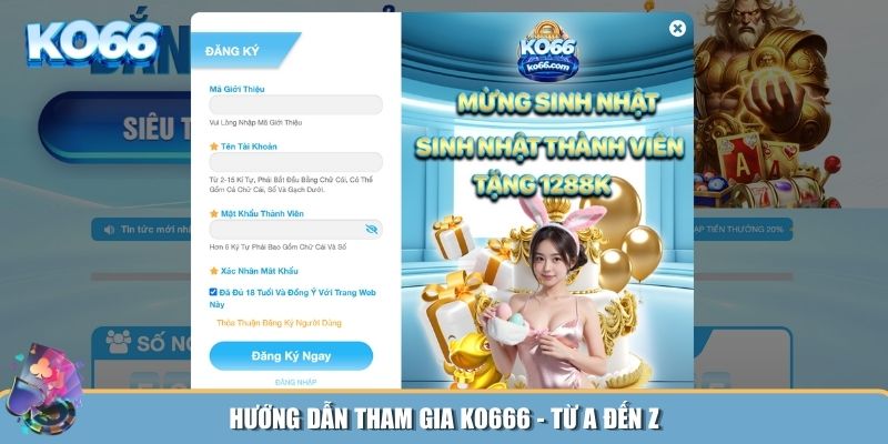 Hướng dẫn sử dụng tài khoản KO666